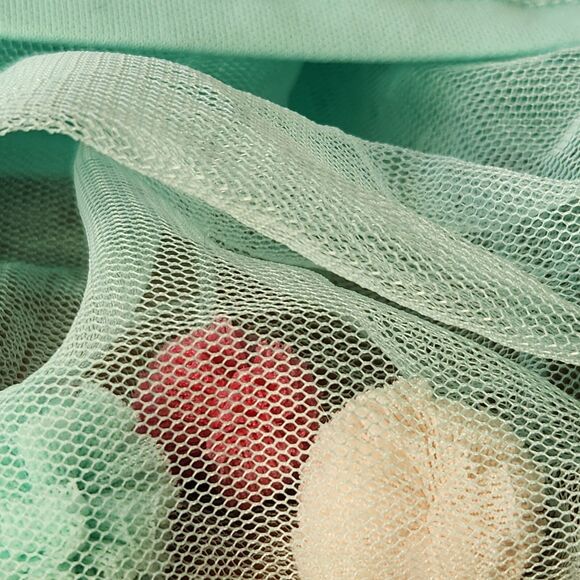 Wonder Nation Baby Girl Tutu Skirt Blue Silver Pom Pom 12M Birthday - Picture 4 of 7